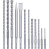 set punte trapano e scalpelli einhell sds-plus 12pz [49240295]