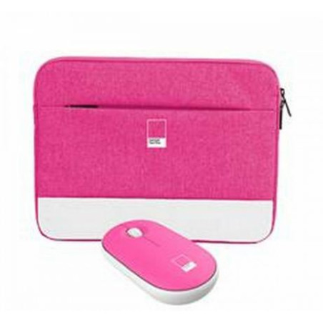 custodia notebook pantone 16'' con mouse ottico rosa [pt-bgms001p1]