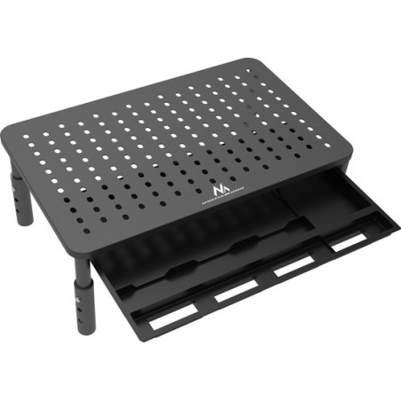supporto per monitor/notebook maclean mc-946 con cassetto per