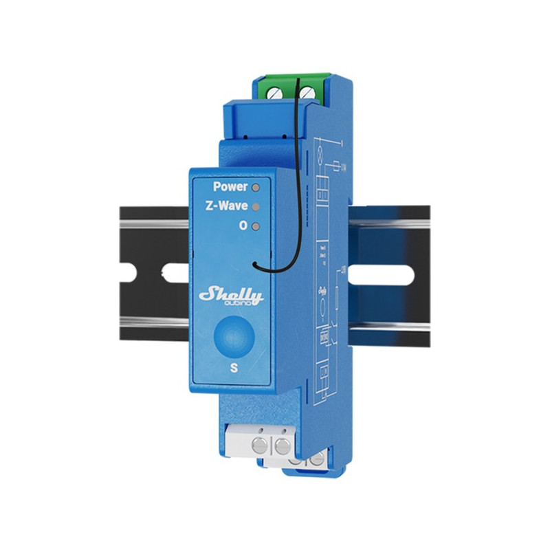 interrutore rele' shelly qubino wave pro 1 z-wave din 16a