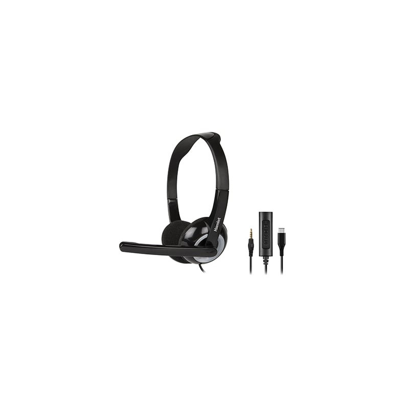 cuffie hamlet hheadmus-cj stereo usb-c/3.5mm per pc con microfono
