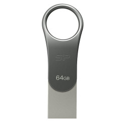 Pen drive 64gb silicon power type-c ready c80 usb 3.0 argento