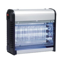 zanzariera cfg zanza zap 16 led fulmina insetti 18w nero/grigio [ez003]
