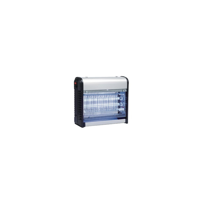 zanzariera cfg zanza zap 16 led fulmina insetti 18w nero/grigio [ez003]