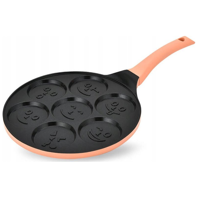 padella maestro smile per pancake in alluminio 26cm rosa [mr-1222-b]