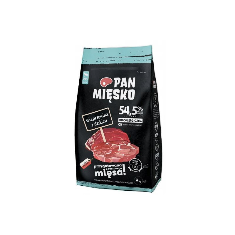 cibo secco pan miesko per cani adulti di taglia grande con cinghiale
