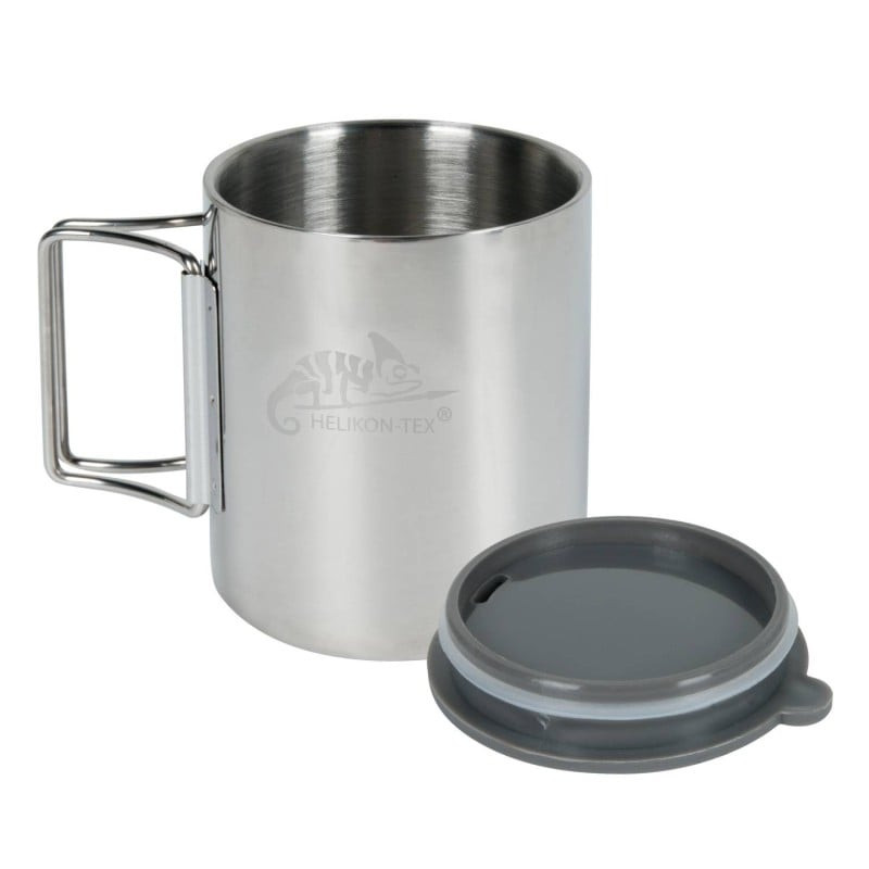 tazza termica helikon mug 250ml argento/nero [he.tk-tk1-ss-15]