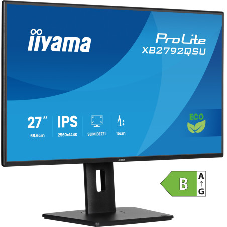 monitor led 27'' iiyama prolite xb2792qsu-b1 quad hd