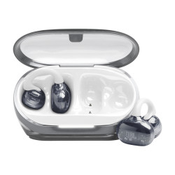 auricolari jbl soundgear clips tws/bluetooth con microfono bianco/grigio