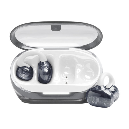 auricolari jbl soundgear clips tws/bluetooth con microfono bianco/grigio