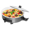 padella elettrica clatronic pp 3570 c con coperchio in vetro 42cm