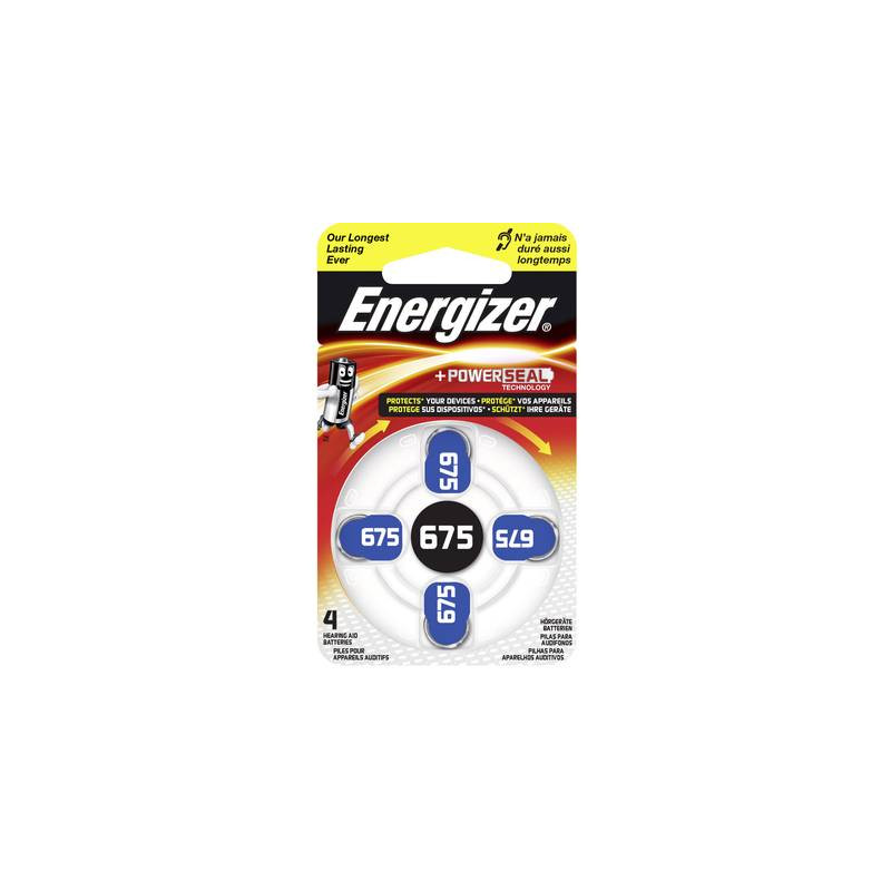 batteria a bottone za 675 zinco-aria energizer hearing aid pr44