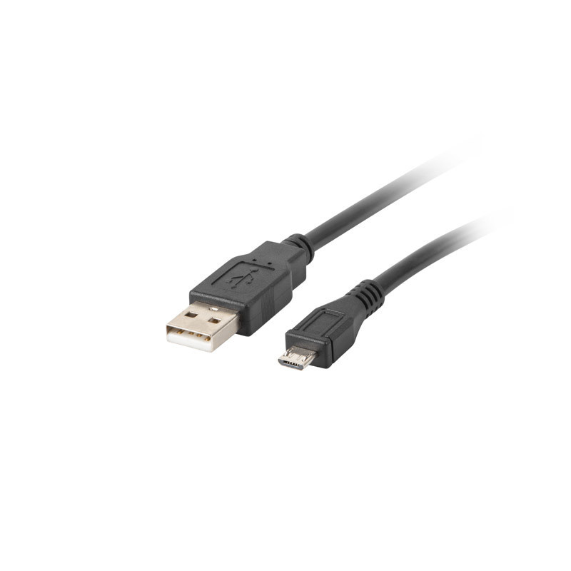cavo lanberg usb 2.0 m/micro usb m 1,8m nero [ca-usbm-10cc-0018-bk]