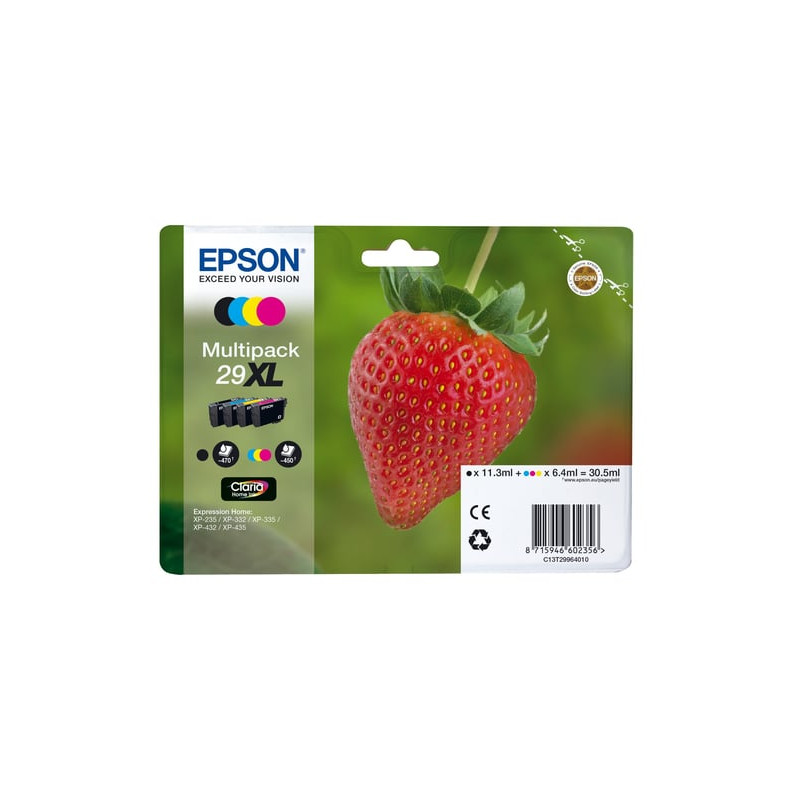 Cartuccia epson 29xl cmyk multipack n/c/m/g per epson xp-235/332/335/432/435