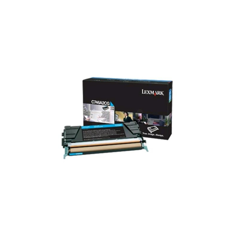 Toner lexmark c746a3cg per c746/748 7000pag ciano [c746a3cg]