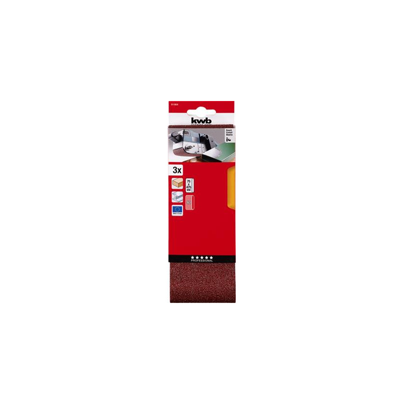 nastro abrasivo kwb 100 x 560mm k100 3 pezzi - 911904