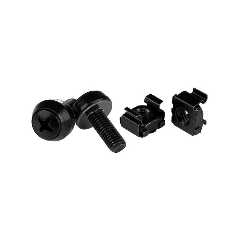 viti startech.com per server rack m6x12mm 100pz nero [cabscrewm62b]