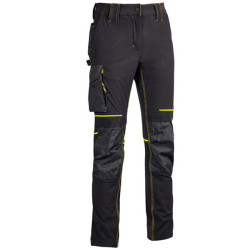 pantaloni da lavoro u power in nylon l/nero/giallo [pe145bc-l]
