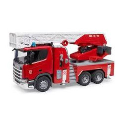 bruder scania super 560r autopompa antincendio con luce e suono rosso