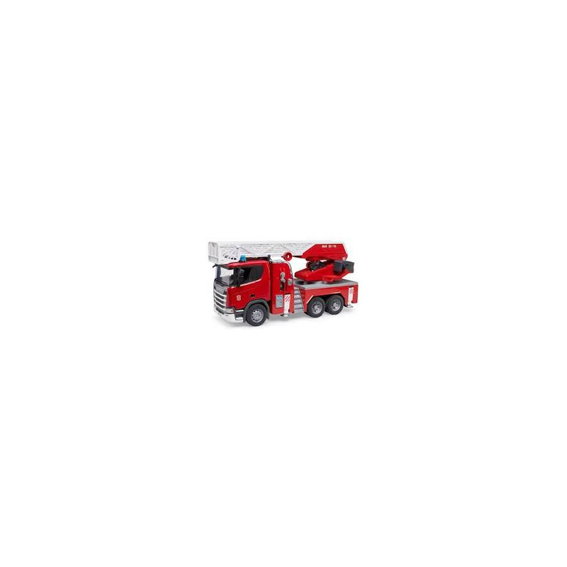 bruder scania super 560r autopompa antincendio con luce e suono rosso