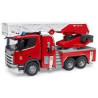 bruder scania super 560r autopompa antincendio con luce e suono rosso