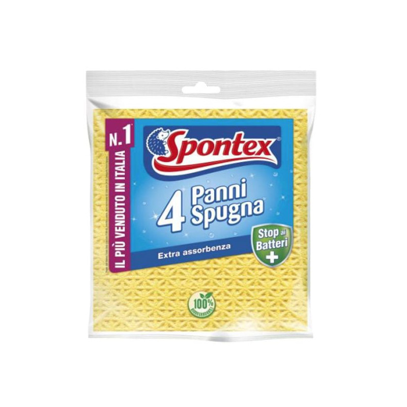panni spontex spugna x4 4pz 18x19cm [19280326]