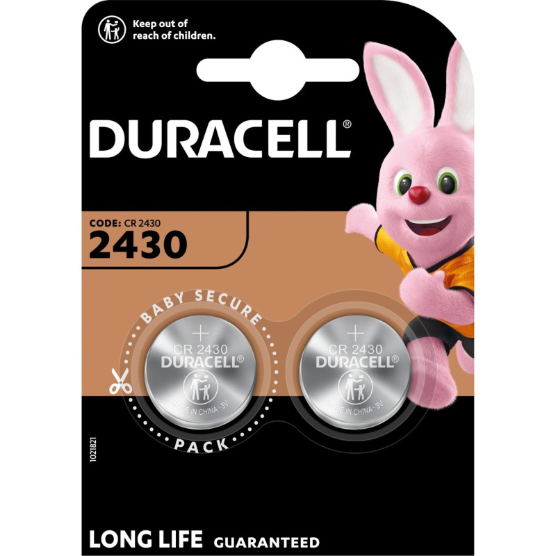 pila duracell cr2430 a bottone 3v 2pz [152090]