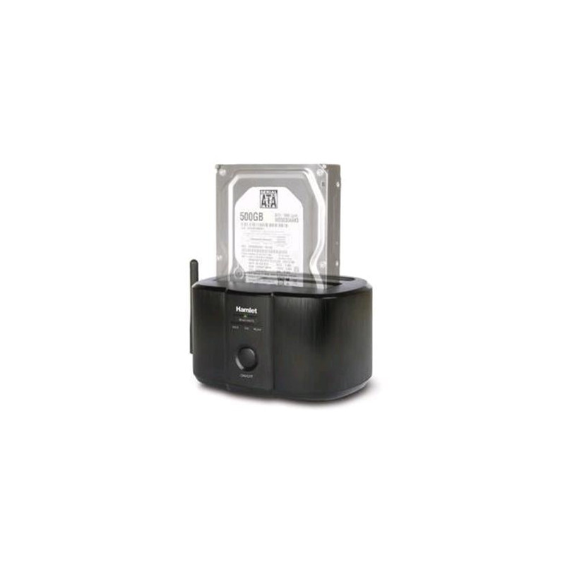 Docking station hamlet wifi per hard disk 2.5/3.5 sata nero [hxddwifi]