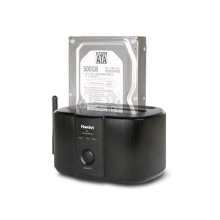 Docking station hamlet wifi per hard disk 2.5/3.5 sata nero [hxddwifi]