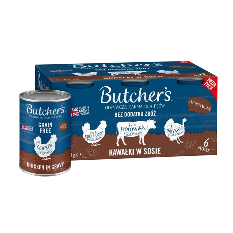 cibo umido butcher's original mega pack mix con verdure salsa