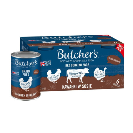 cibo umido butcher's original mega pack mix con verdure salsa