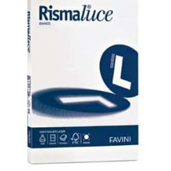 Carta in risma bianca favini 125 fogli a4 200gr rismaluce [a670104]
