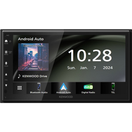 autoradio kenwood 6.2" dab/dab + bluetooth nero [dmx5023dabs]