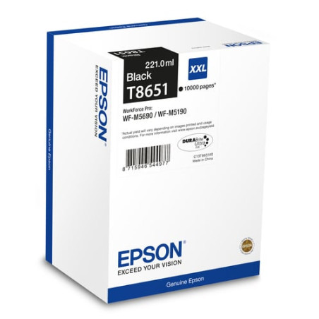 Cartuccia epson t8651 - nero - per workforce pro wf-m5190dw,