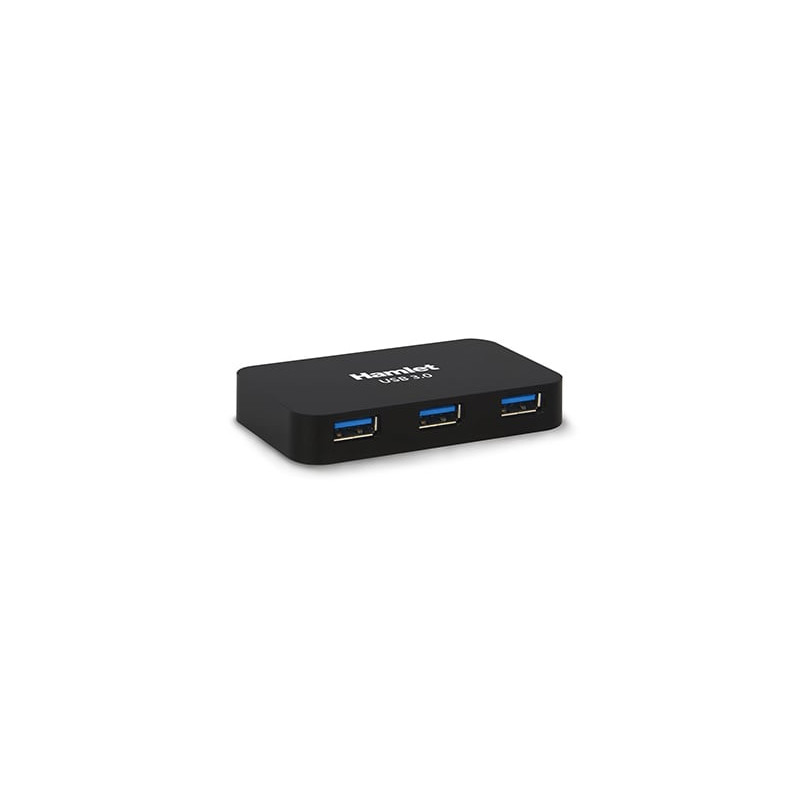 Hub usb hamlet xhub430bk - 4 x superspeed usb 3.0 - desktop