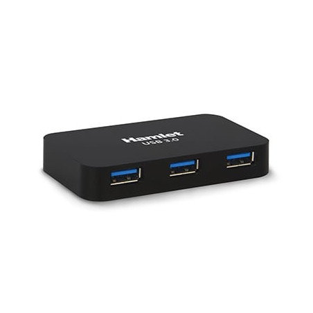 Hub usb hamlet xhub430bk - 4 x superspeed usb 3.0 - desktop