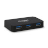 hub usb hamlet xhub430bkpw - 4 x superspeed usb 3.0 - desktop