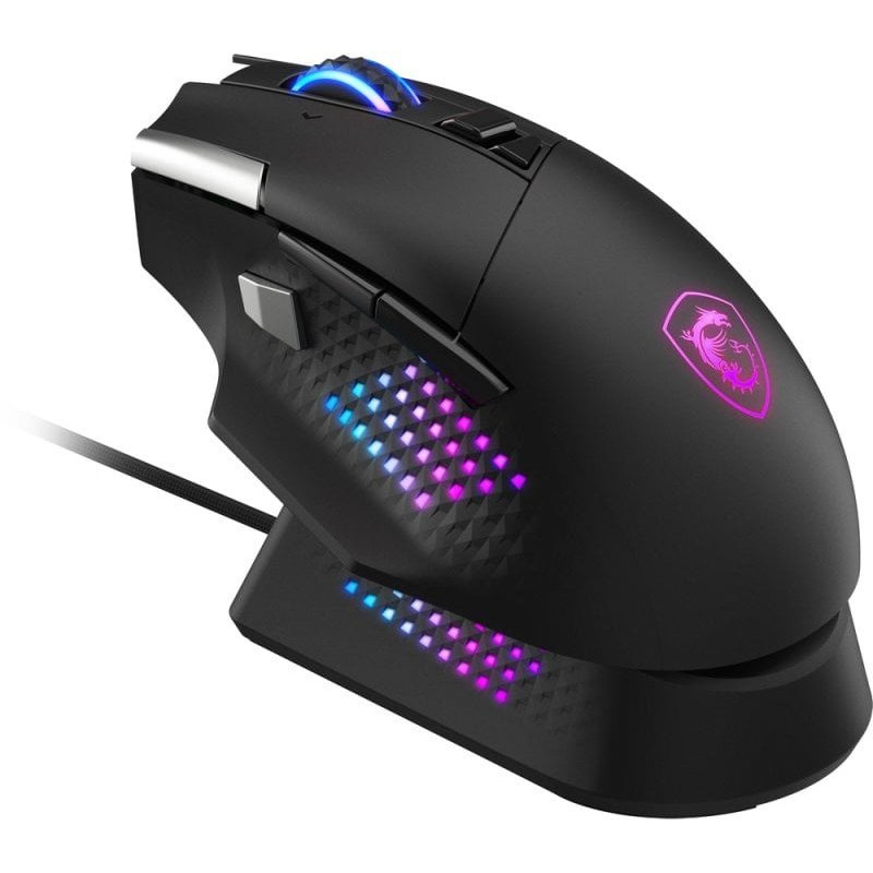 mouse msi versa pro w + dock pro senza fili ottico 6400dpi nero [ummsirbg0000007]