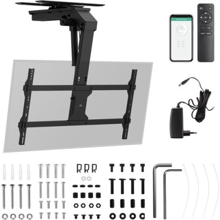 supporto tv elettrico maclean mc-109 t da soffitto per 43-86''