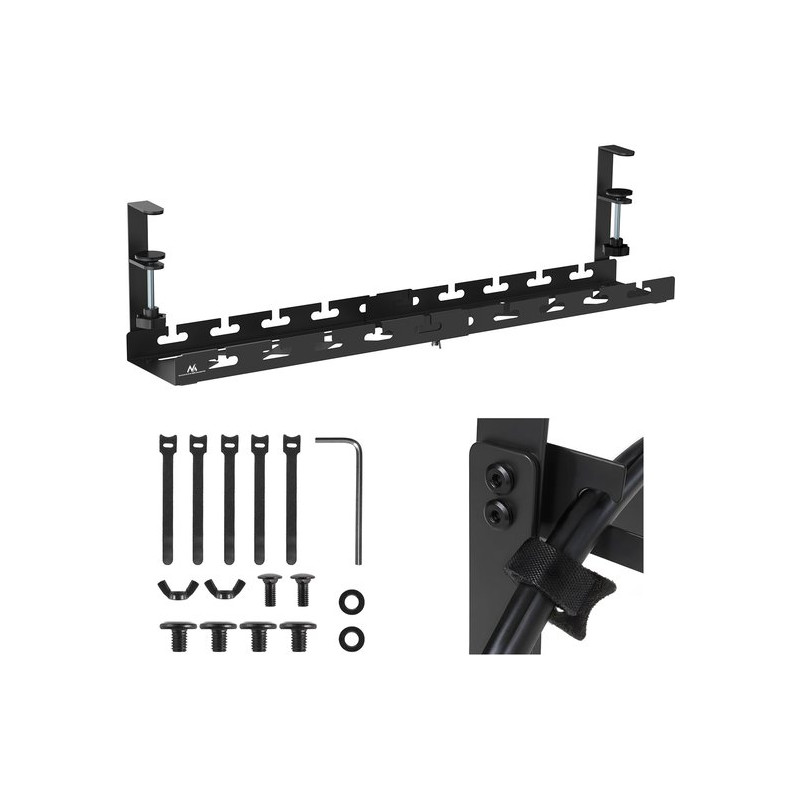 organizzatore di cavi sotto la scrivania mc-103 b nero [akmclksaomc103b]