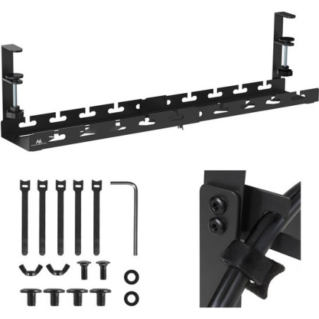 organizzatore di cavi sotto la scrivania mc-103 b nero [akmclksaomc103b]