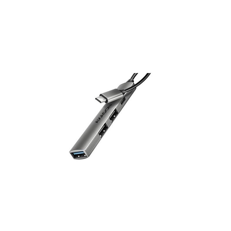 hub axagon hue-stc usb 3.0 a 4 porte con cavo usb-c 12cm