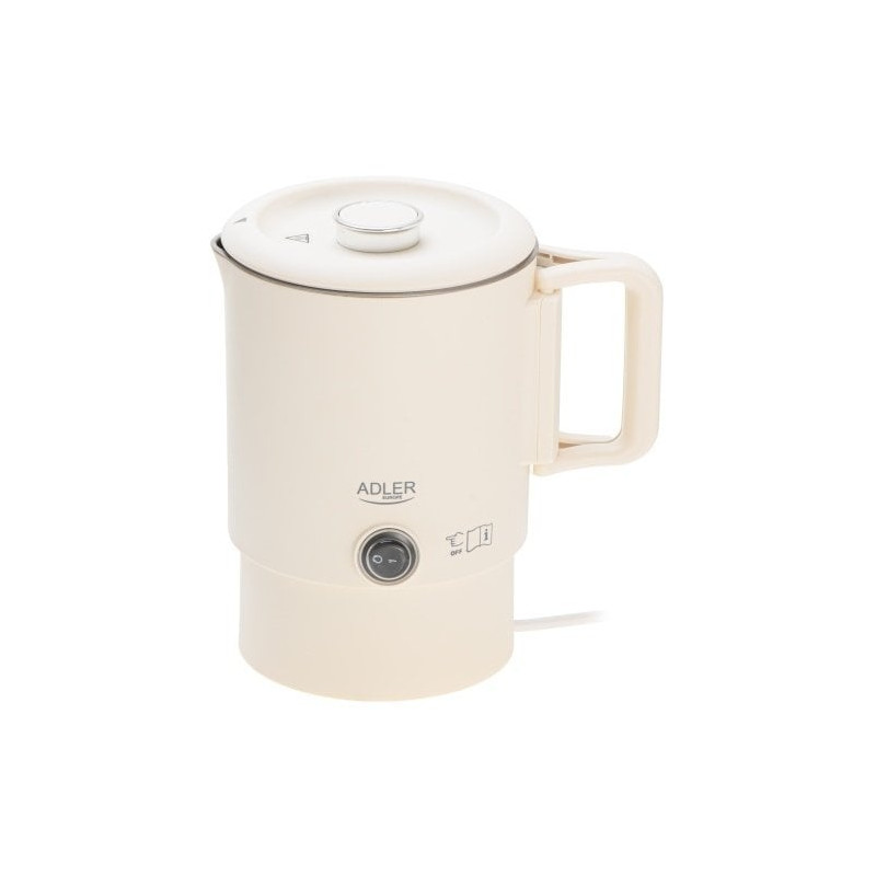 bollitore da viaggio adler ad 1388 650w 0.8l beige [hkadlczad1388be]