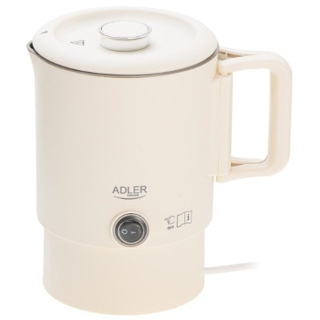 bollitore da viaggio adler ad 1388 650w 0.8l beige [hkadlczad1388be]