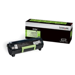 Toner lexmark 512h - alta resa - originale lccp, lrp -