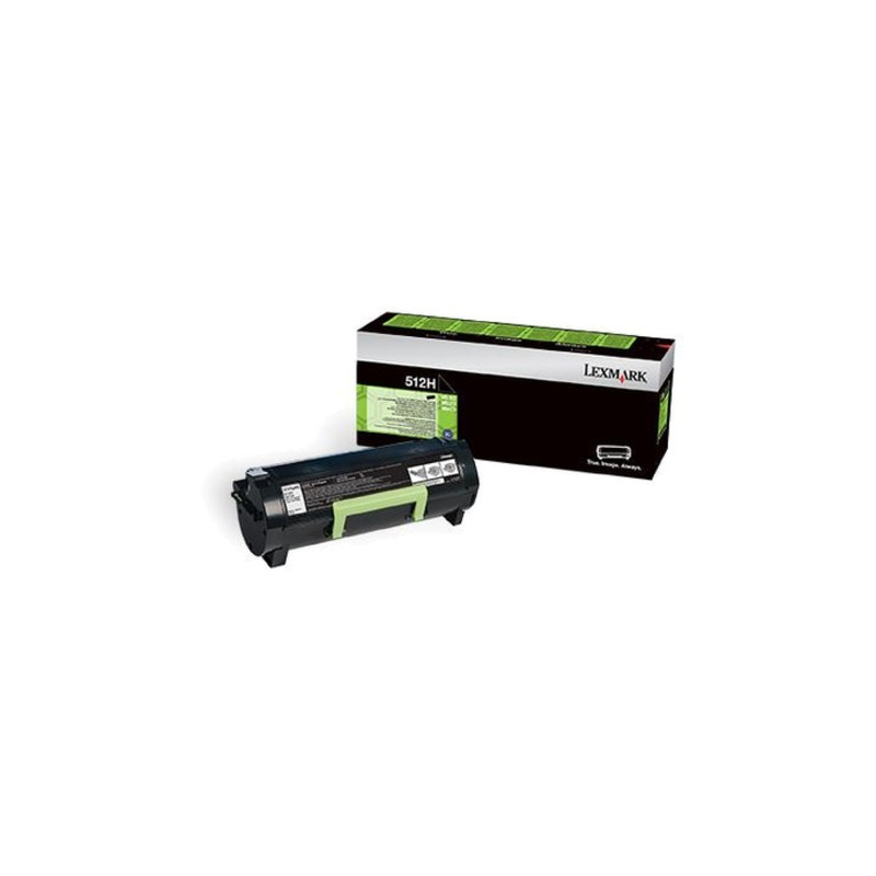 Toner lexmark 512h - alta resa - originale lccp, lrp -