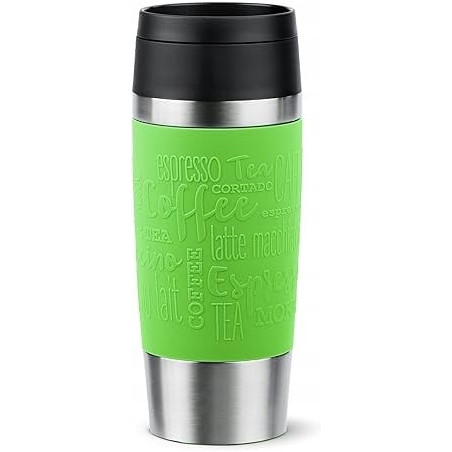 thermos emsa travel mug classic 360ml in acciaio inossidabile/lime
