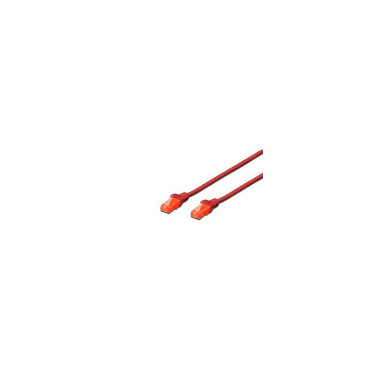 cavo di rete digitus rj45 u/utp cat6 2.00m rosso protezione della