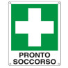 cartello alluminio 12x14,5cm 'pronto soccorso' [e20101k]
