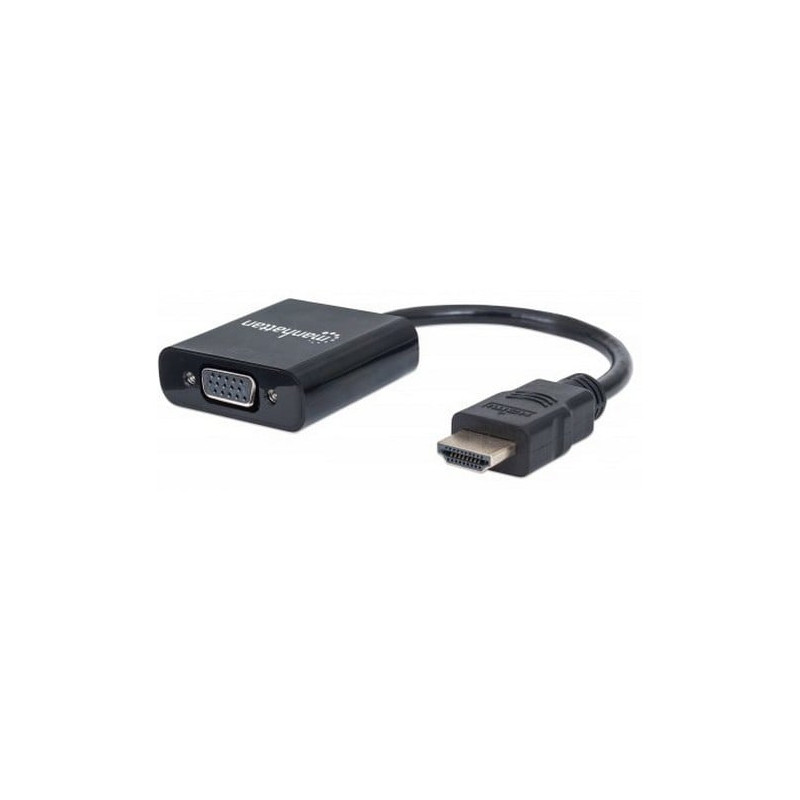Cavo convertitore manhattan hdmi a vga 30cm nero
